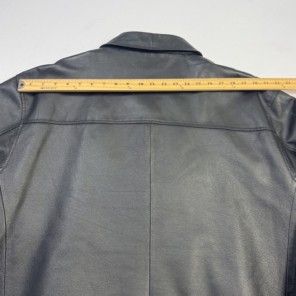 St. John's Bay Jacket Mens 2XL Black Leather Bomber Full Zip Lined Insulated - Picture 15 of 15